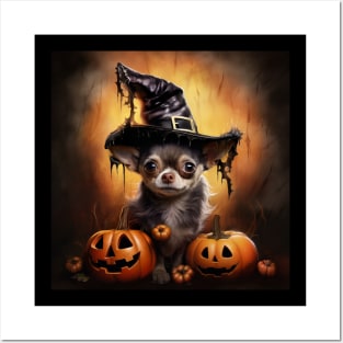 Happy Chihuahua Halloween Posters and Art